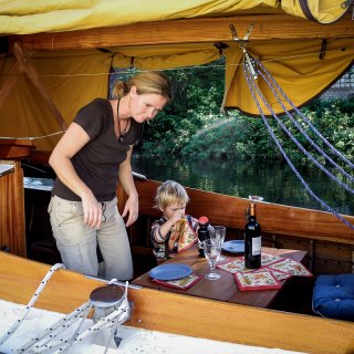 Zusätzslicher Wohnraum auf einem Folkeboot - die Kuchenbude!