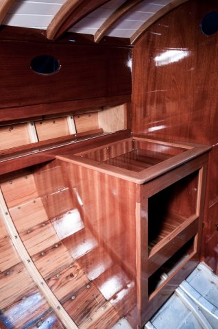 Praktische Ablage oben auf dem Schrank